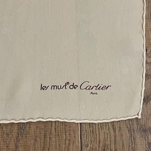 Vintage Les Must De Cartier Silk Scarf